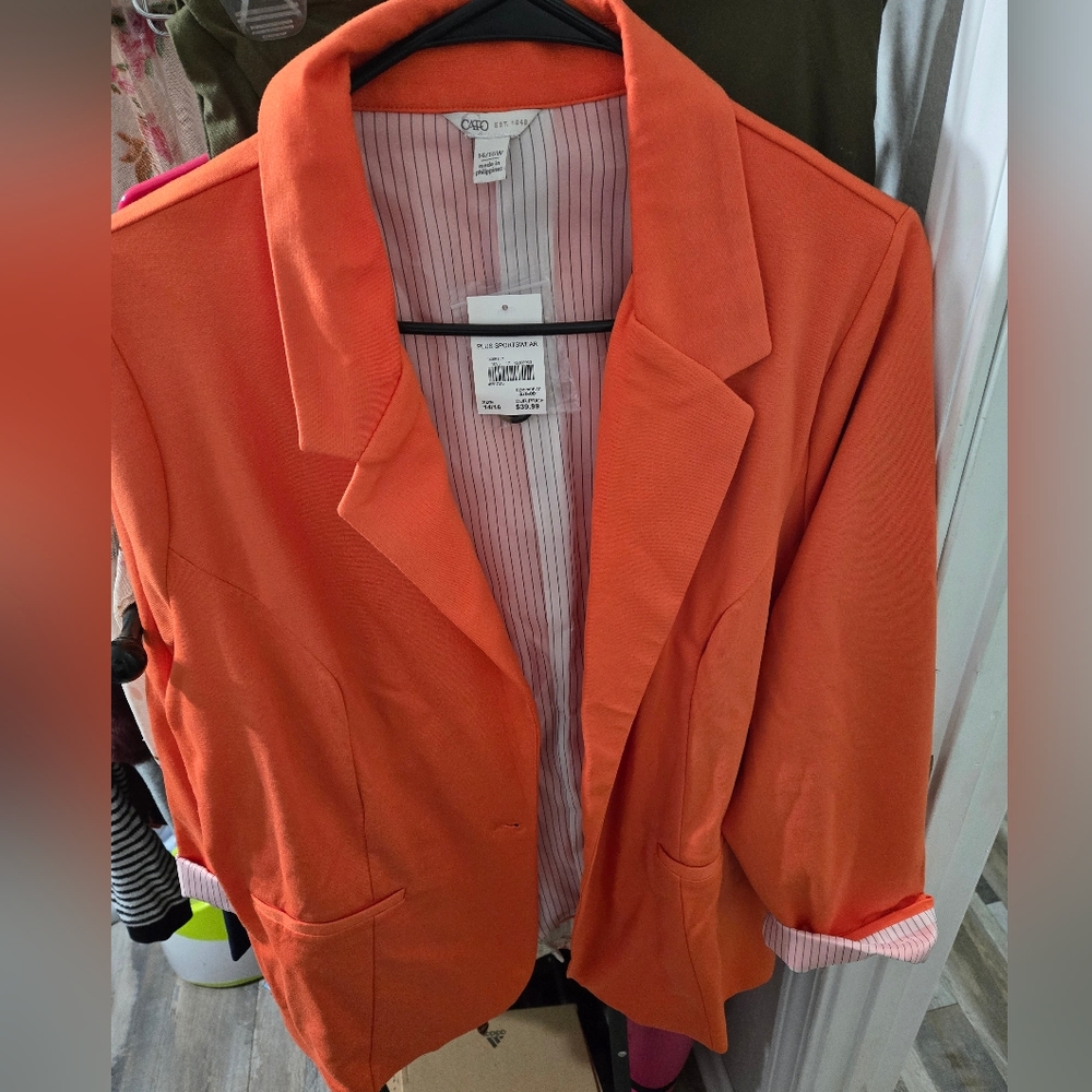 Cato Vibrant Orange Blazer